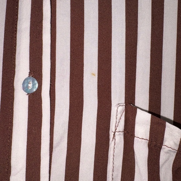 ***5/25*** Jane + Delancey Brown and White Striped Shirt - Picture 13 of 13